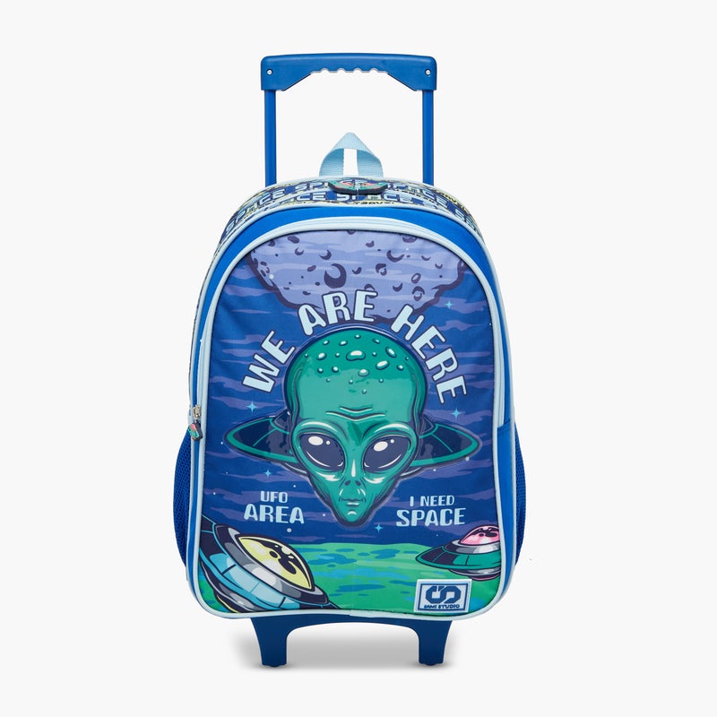 sami_studio 16 Inch Trolley-Alien-Set Of 5-2 Cmprt With Zip- (Polyester ) Multicolor \ 34X20X47.5 - Image 2